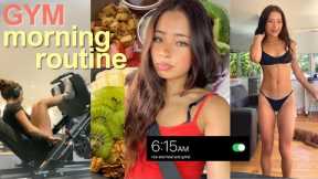 my gym morning routine | workouts, what i eat,  healthy habits