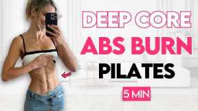 5 min Deep Core Pilates Abs Burn | At Home Workout