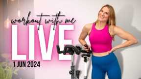 LIVE Indoor Cycling Workout! | 45-minute Indoor Cycling Class + Encore