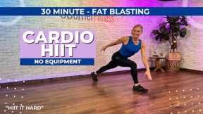 New 30 Minute No Equipment Cardio HIIT Workout - Multi Level