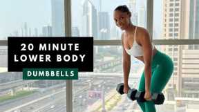 20 minute Lower Body Workout DUMBBELL | Build Strength & Muscle