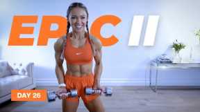 30 Min BLAZING CARDIO HIIT Workout / Dumbbells | EPIC II - Day 26