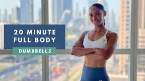 20 min Full Body DUMBBELL Workout (KNEE FRIENDLY & ALL STANDING)