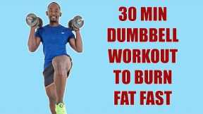 BURN FAT FAST with This 30-MInute Dumbbell Workout at Home (5kg Dumbbells)