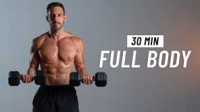 30 Min Full Body Dumbbell Workout At Home - Build Muscle