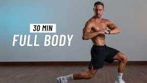 30 Min Full Body Workout - Build Strength & Burn Fat At Home (No Equipment + No Jumping)