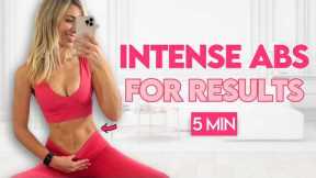 SUPER INTENSE ABS CHALLENGE | 5 min Workout | No Equipment