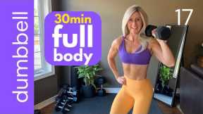 Full body DUMBBELL WORKOUT for strength and muscle gain - train at home!