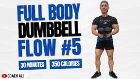 FLOW No.5 - Full Body Dumbbell Workout At Home With Coach Ali