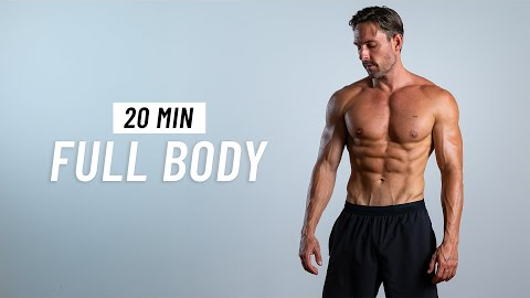 20 Min Full Body Workout - Fat Burning Cardio & Strength at Home (No Equipment + No Jumping)