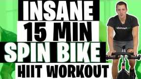 HIIT Workout - Insane 15 Minute Spin Bike Workout