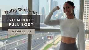 Full Body Workout - 20min DUMBBELL | Build Muscle & Strength