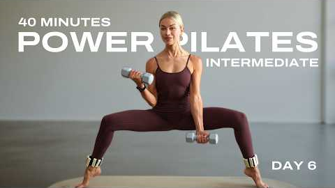 40 Min Full Body Workout with Weights | Power Pilates HIIT Fusion