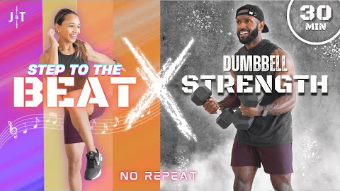 Step To The Beat X Full Body Dumbbell Strength Workout [NO REPEAT]