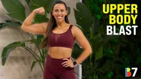 AT HOME TONED ARMS WORKOUT! 30 Minute Dumbbell Upper Body Flex for All Fitness Levels!