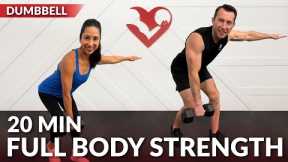 20 Min Full Body Dumbbell Workout at Home Strength Training - Weight Training for Women & Men