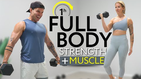 1 Hour FULL BODY WORKOUT with DUMBBELLS | Max-Out Strength & Muscle