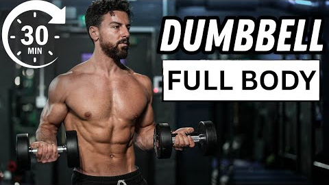 30 Min Full Body Dumbbell Strength Training Workout | Rowan Row