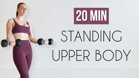 20 MIN STANDING TONED UPPER BODY WORKOUT - Dumbbells, At Home