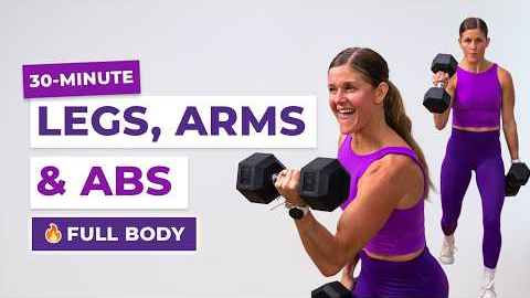 30-Minute Full Body Dumbbell Strength Workout | Legs, Arms & Abs
