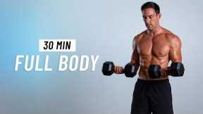 30 Min Full Body Dumbbell Workout - Build Muscle & Strength at Home