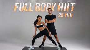 25 Min Full Body HIIT - All Standing - Fat Burn at Home, No Equipment