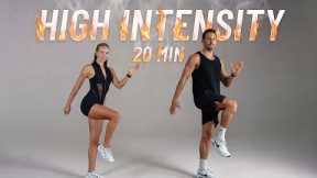 20 Min Standing HIIT Workout For Fat Burn & Cardio (No Equipment, No Repeats)