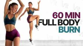 60 MIN FULL BODY CARDIO HIIT Workout - INTENSE BURN FAT FAST At Home | No Equipment - No Repeats