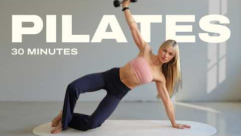 30 Min. Full Body Dumbbell Workout | Beginner - Intermediate | Pilates with Weights At Home