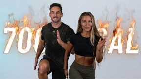 BURN 700 CALORIES with this 45 Minute Cardio HIIT Workout at Home (No Equipment)