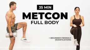 35 Min Full Body METCON | Dumbbell Strength + Fat Burning HIIT Workout