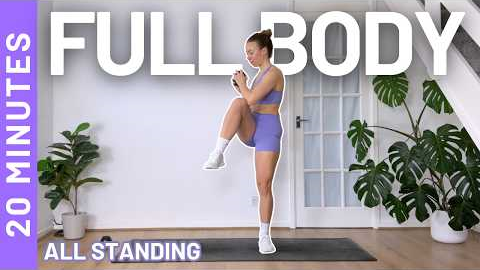 20MIN FULL BODY DUMBBELL WORKOUT - No Repeats - Warm up & Cool down included