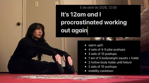 20 min work out for if you procrastinated working out the whole day and now you can’t sleep