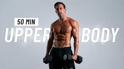 50 Min Total Upper Body Dumbbell Workout at Home to Build Muscle