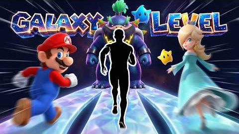 Immersive Interactive Warm Up | SUPER MARIO GALAXY RUN! 🌌🍄 Fun Workout | Full Body