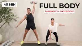 40 MIN Full Body DUMBBELL HIIT Workout 🔥 No Repeats, All Sweat