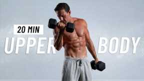 20 Min Total Upper Body Dumbbell Workout at Home to Build Muscle