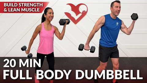 20 Min Strength Training at Home Dumbbell Workout - Full Body Workout for Women & Men with Weights