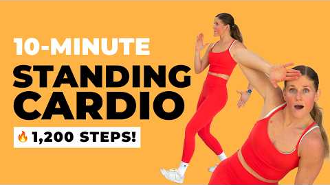 10-Minute HIIT Cardio Workout (All Standing, No Equipment, No Repeats)