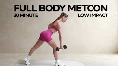 30 MIN FULL BODY METCON WORKOUT WITH DUMBBELLS- No Repeats