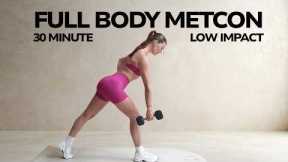30 MIN FULL BODY METCON WORKOUT WITH DUMBBELLS- No Repeats