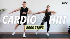 5000 Steps Fat Burn – 30 Min Cardio HIIT Workout at Home (No Equipment)