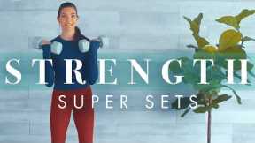 Standing Strength Supersets // Weight Training Workout at Home for Beginners & Seniors