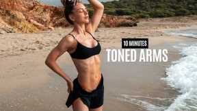 10 MIN DEFINED ARMS + SHOULDERS Workout With Weights - At Home, With Dumbbells, No Repeat