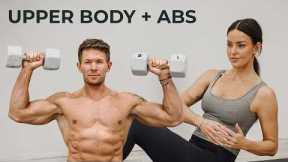 35 MIN UPPER BODY WORKOUT - Arms, Chest, Shoulders & Abs