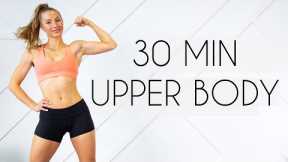 30 min TOTAL UPPER BODY Workout (Tone & Strengthen with Dumbbells)