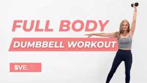 Full Body Dumbbell Workout | At Home Strength Training | All Standing, No Jumping