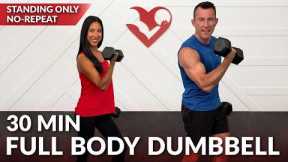 30 Min Standing Full Body Workout with Dumbbells at Home Weights for Beginners, Men, & Women Over 50