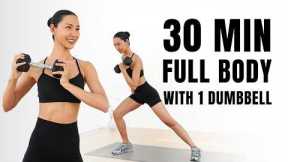 30 MIN Single Dumbbell Workout 🔥 Sculpt your Arms, Back, Abs & Legs at home