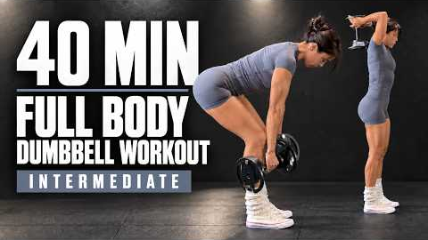 40 MIN FULL BODY DUMBBELL WORKOUT | Intermediate Home Strength Training